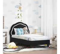 vidaXL Estructura de cama para niños pequeños con cabecera Negro