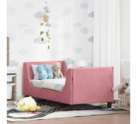 vidaXL Estructura de cama para niños pequeños con cabecera Rosa