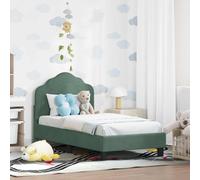 vidaXL Estructura de cama para niños pequeños con cabecera Verde Mar
