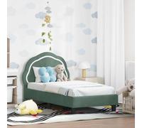 vidaXL Estructura de cama para niños pequeños con cabecera Verde Mar