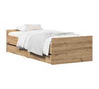 vidaXL Estructura de Cama Roble Artisan 100 x 200 cm
