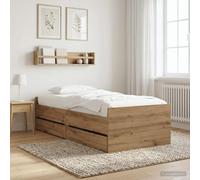 vidaXL: Estructura de cama, artesanía, roble, material de madera