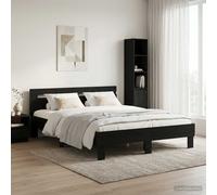 vidaXL Estructura de cama Roble Negro 140 x 190 cm