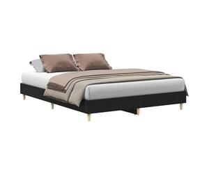 vidaXL Estructura de Cama Roble Negro 203 x 153 x 25 cm | Un acabado de roble negro elegante le da un toque cool a tu habitación,