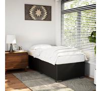 Estructura de cama negra de vidaXL, 100x200 cm, de cuero sintético