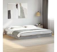 vidaXL Estructura de cama sin colchón madera de ingeniería gris Sonoma 180x200 cm