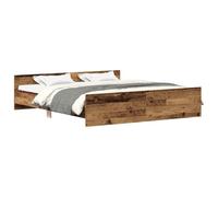 vidaXL Estructura de Cama sin colchón Madera Antigua 180x200 cm
