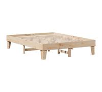 vidaXL Estructura de cama sin colchón de pino blanco 150x200 cm - Cama matrimonio