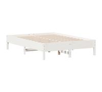vidaXL Estructura de cama Somier de listones para invitados Madera maciza pino blanco 120x190 cm