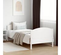 vidaXL Estructura de cama sin colchón madera maciza blanca 90x190 cm
