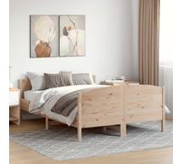 Cama de madera maciza sin colchón, 140x190 cm, madera de pino