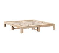 vidaXL Estructura de Cama sin colchón Madera Maciza de Pino 200x200 cm, Muebles de Dormitorio, Cama Doble, somier, Cama, Marco de Cama Doble, somier