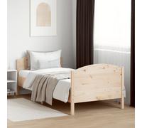 vidaXL Estructura de cama sin colchón madera maciza de pino 90x190 cm