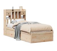 vidaXL Estructura de cama sin colchón madera maciza pino 75x190 cm