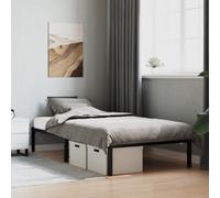 vidaXL Estructura de cama sin colchón metal negro 100x200 cm