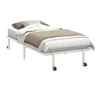 vidaXL Estructura de Cama sin colchón Plegable Blanco Acero 90x200 cm