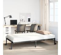 vidaXL Estructura de cama sin colchón plegable negro acero 107x203 cm