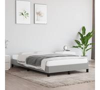 vidaXL Estructura de cama sin colchón tela gris claro 120x190 cm