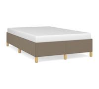 vidaXL Estructura de cama sin colchón tela gris taupe 120x190 cm