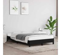 vidaXL Estructura de cama sin colchón tela negro 120x190 cm