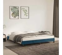 vidaXL Estructura de cama sin colchón terciopelo azul oscuro 160x200cm