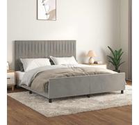 vidaXL Estructura de cama sin colchón terciopelo gris claro 160x200 cm