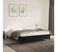 vidaXL Estructura de cama sin colchón terciopelo negro 180x200 cm