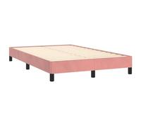 vidaXL Estructura de cama sin colchón terciopelo rosa 120x190 cm