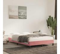 vidaXL Estructura de cama sin colchón terciopelo rosa 120x190 cm