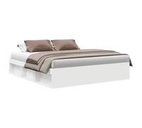 vidaXL Estructura de Cama, Somier con Almacenaje, Armazón Marco de Cama de Invitados, Mueble para Dormitorio Hogar, Blanca 200X200 cm