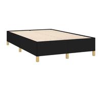 vidaXL Estructura de Cama, Somier de Listones de Invitados, Armazón Base de Cama, Mueble para Dormitorio Hogar, Tela Negro 120x190 cm