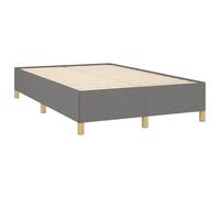 vidaXL Estructura de Cama, Somier de Listones de Invitados, Armazón Base de Cama, Mueble para Dormitorio Hogar, Tela Gris Oscuro 120x190 cm
