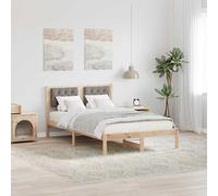 vidaXL Estructura de cama Taupé 120 x 190 cm Madera de pino macizo