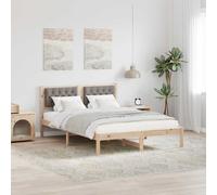 vidaXL Estructura de cama Taupé 140 x 200 cm Madera de pino macizo