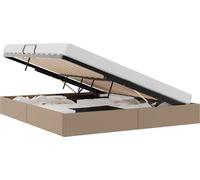 vidaXL Estructura de cama tipo otomana, color cappuccino, 180 x 200 cm, tapizada en cuero sintético