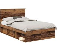 vidaXL, estructura de cama universal de madera maciza, 135 x 190 cm, madera de pino maciza