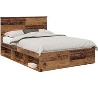 vidaXL, estructura de cama universal de madera maciza, 150 x 200 cm, madera de pino maciza