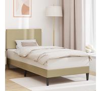 vidaXL Estructura de cama Verde Claro Gris 80 x 200 cm Tela de Pana