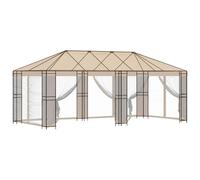 vidaXL Estructura de gazebo 6 x 3 m, acero negro, sin tela