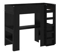 vidaXL Estructura de litera con escritorio 100 x 200 cm Roble Negro