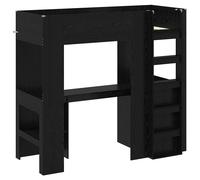 vidaXL Estructura de litera con escritorio 75 x 190 cm Roble Negro