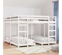 Estructura De Litera Triple 200 X 200 Cm Madera De Pino Macizo Vidaxl