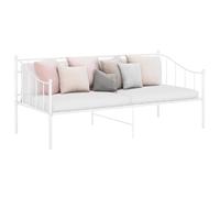 vidaXL Estructura de sofá cama sin colchón metal blanco 90x200 cm