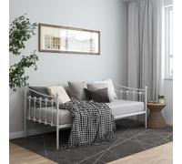 vidaXL Estructura de sofá cama sin colchón metal blanco 90x200 cm