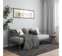 vidaXL Estructura de sofá cama sin colchón metal gris 90x200 cm