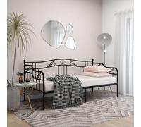 vidaXL Estructura de sofá cama sin colchón metal negro 90x200 cm