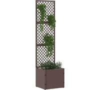 vidaXL Estructura de soporte para plantas de jardín, color marrón, 35 x 30 x 135 cm, metal
