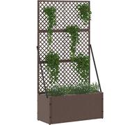 vidaXL Estructura de soporte para plantas de jardín, color marrón, 70 x 30 x 135 cm, metal