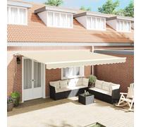 vidaXL Marco de aluminio para toldo, 4 x 3 m, automático, enrollable, para jardín, patio, toldo