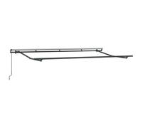 vidaXL Estructura del Toldo Gris Antracita 4 x 2 m Metal | Ajusta los reposabrazos a tu gusto, ideal para relajarte al aire libre, Fabricado con aluminio y tela resistentes a los UV,